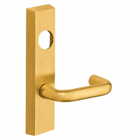 SARGENT LC-706-8-ETJ exit device trim lever on rectangular escutcheon, satin brass US4, less cylinder