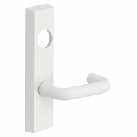 SARGENT LC-706-8-ETJ exit device trim in WSP white suede powder coat, rectangular escutcheon lever, less cylinder