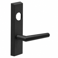 SARGENT LC-706-8-ETMI BSP exit device trim, black suede powder coat, rectangular escutcheon with MI lever