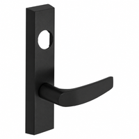 SARGENT LC-713-8-ETB-BSP exit device trim, black suede powder coat escutcheon with B lever, less cylinder