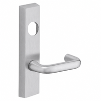 SARGENT LC-713-8-ETJ-US26D exit device trim with J lever, satin chrome finish, rectangular escutcheon
