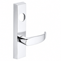 SARGENT LC-713-8-ETP US26 polished chrome exit device trim with P lever and rectangular escutcheon