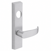 SARGENT LC-713-8-ETP-US26D exit device trim with P lever, satin chrome rectangular escutcheon, less cylinder