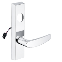SARGENT LC-776-8-ETB-12V-US26 electrified ET trim lever in polished chrome, rectangular escutcheon, less cylinder
