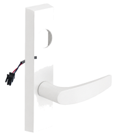SARGENT LC-776-8-ETB-24V-WSP electrified ET trim lever in white suede powder coat, rectangular escutcheon