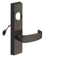 SARGENT LC-776-8-ETL-12V-US10B electrified ET lever trim in dark bronze, rectangular escutcheon with L lever