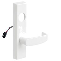 SARGENT LC-776-8-ETL-24V-WSP electrified lever trim in white suede powder coat, rectangular escutcheon