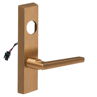 SARGENT LC-776-8-ETMD-12V-US10 electrified ET trim lever in satin bronze, rectangular escutcheon, less cylinder