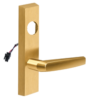 SARGENT LC-776-8-ETMJ-24V-US4 electrified ET trim lever, satin brass US4, rectangular escutcheon, MJ lever
