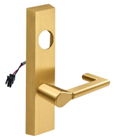 SARGENT LC-776-8-ETND-24V-US4 electrified ET trim ND lever in satin brass, rectangular escutcheon less cylinder
