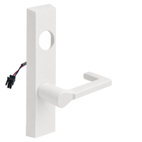 SARGENT LC-776-8-ETND-24V-WSP electrified ET trim lever in white suede powder coat, rectangular escutcheon