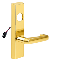 SARGENT LC-776-8-ETNJ-12V-US3 electrified ET trim lever, polished brass, rectangular escutcheon less cylinder