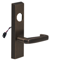 SARGENT LC-776-8-ETNJ-24V-US10BE electrified ET trim with NJ lever, dark bronze rectangular escutcheon