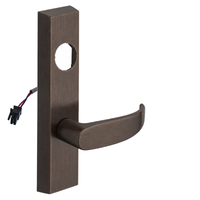 SARGENT LC-776-8-ETP electrified P lever trim in US10BE oil-rubbed bronze, rectangular escutcheon