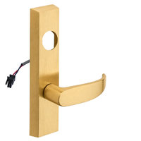 SARGENT LC-776-8-ETP-12V-US4 electrified ET trim lever, satin brass finish, rectangular escutcheon, less cylinder