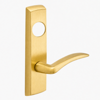 SARGENT LC-P704-NEA-US4 narrow stile exit device lever trim in satin brass, A lever escutcheon less cylinder