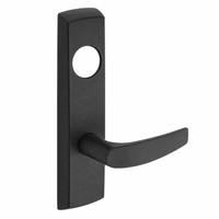 SARGENT LC-P704-NEB-BSP narrow stile exit device lever trim, black suede powder coat, B lever escutcheon
