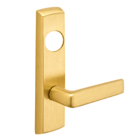 SARGENT LC-P704-NEE-US4 narrow stile exit device lever trim, satin brass finish, E lever with cylinder hole