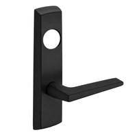 SARGENT LC-P704-NEF-BSP narrow stile exit device lever trim, black suede powder coat, F lever escutcheon