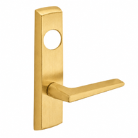 SARGENT LC-P704-NEF-US4 narrow stile exit device lever trim, satin brass plate with F lever and cylinder hole