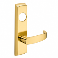 SARGENT LC-P704-NEL-US3 narrow stile exit device lever trim, polished brass, L lever with rectangular escutcheon
