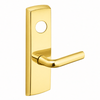SARGENT LC-P704-WEW-US3 wide stile exit device lever trim, polished brass, W lever with cylinder hole