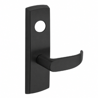 SARGENT LC-P706-8-WEP-BSP wide stile exit device lever trim, black suede powder coat, P lever less cylinder