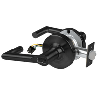 Schlage ND80BD-BRK-RX storeroom cylindrical lock, Boardwalk lever, 622 matte black, with latch and RX wires