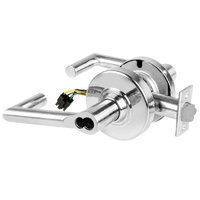 Schlage ND80BD-BRK-RX storeroom cylindrical lock, Boardwalk lever, 625 bright chrome, request-to-exit