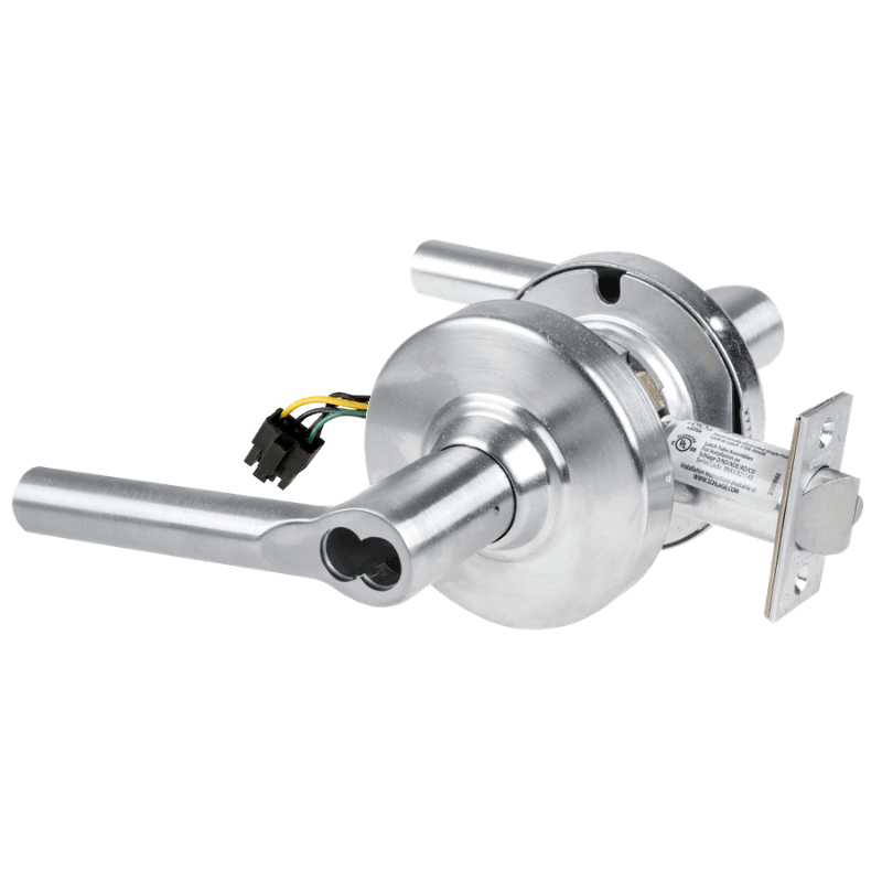Schlage ND80BD-BRW-RX storeroom cylindrical lock, Broadway lever, 626 satin chrome, SFIC less core