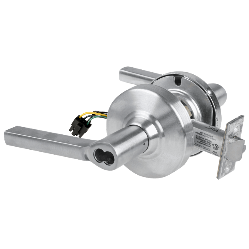 Schlage ND80BD-LAT-626 RX storeroom cylindrical lock with Latitude lever, satin chrome, SFIC less core prep