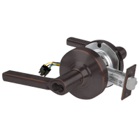 Schlage ND80BD-LAT-643E RX storeroom cylindrical lock, dark bronze, Latitude lever with latch and REX wiring