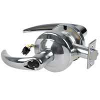 Schlage ND80BD-OME-RX-625 storeroom cylindrical lock, bright chrome, Omega levers, latch and RX wiring