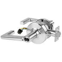 Schlage ND80JD-EL-LON-625 electrified storeroom cylindrical lock, satin chrome, Longitude lever trim