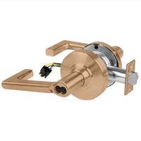 Schlage ND80JD-EU-LON electrified storeroom cylindrical lock, satin bronze 612, Longitude lever