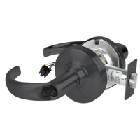 Schlage ND80JD-EU-SPA electrified storeroom lock, Sparta lever, matte black 622 finish, less core