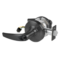 Schlage ND80PD-ATH-RX storeroom cylindrical lock, 622 matte black, Athens lever with keyed cylinder and latch