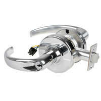 Schlage ND80PD-EL-SPA-625 electrified storeroom lock, satin chrome, Sparta lever with cylindrical latch