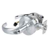 Schlage ND80PD-EL-SPA-626 electrified storeroom lockset, Sparta lever, satin chrome finish with latch