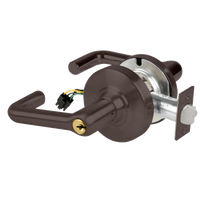 Schlage ND80PD-EU-TLR 613 dark bronze electrified storeroom cylindrical lock with tubular lever and latch