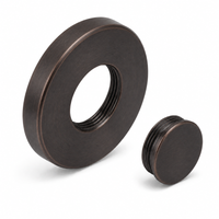 Schlage 09-508-A blank rose with threaded plug in oil-rubbed bronze 613, for L Series exterior