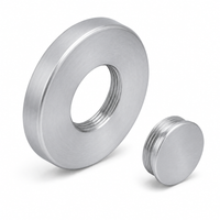Schlage 09-508-A blank rose with threaded plug, satin chrome 626 finish, for L Series exterior