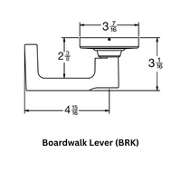 Schlage ALX53J-BRK Entrance Cylindrical Lock, Boardwalk Lever, FSIC Less Core