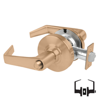 Schlage ALX40-SAT Privacy Cylindrical Lock, Saturn Lever, Non-Keyed