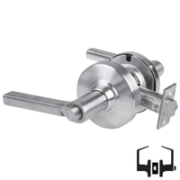 Schlage ND40S-LAT Cylindrical Privacy Lockset, Latitude Lever, Non-Keyed, Grade 1