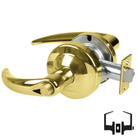 Schlage ND40S-OME Cylindrical Privacy Lockset, Omega Lever, Non-Keyed, Grade 1