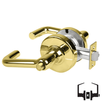 Schlage ND40S-TLR Cylindrical Privacy Lockset, Tubular Lever, Non-Keyed, Grade 1
