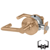 Schlage ND10S-BRK-612 cylindrical passage set, Boardwalk lever, satin bronze finish, non-keyed