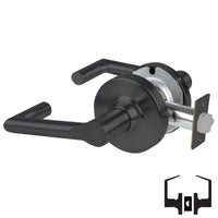 Schlage ND10S-BRK-622 passage lever set, matte black Boardwalk cylindrical lock with latch and rose