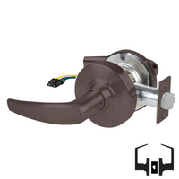 Schlage ND10S-ATH-RX Cylindrical Passage Set, Athens Lever, Non-Keyed, Request To Exit Switch, US10B-613 Oil Rubbed Bronze